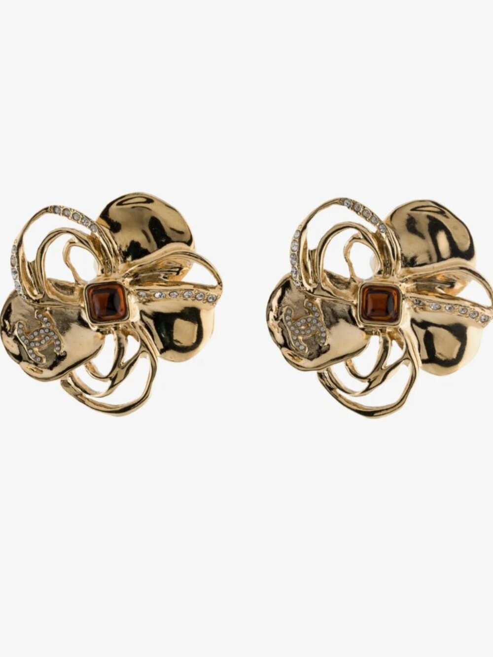 Chanel 2024 Strass & Gripoix CC Clip-On Earrings